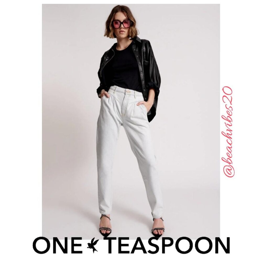 ONE TEASPOON Streetwalkers High-Waist 80's Fit Denim Jeans Bel Air Blue 24 O-180